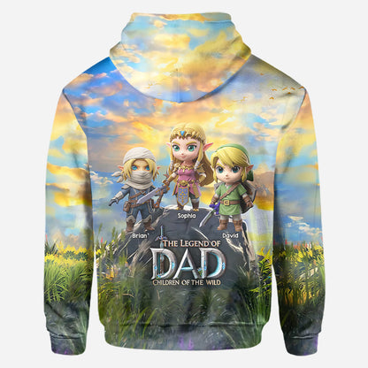 The Legend Of Dad Mom - Personalized The Hero's Legend All Over Shirt