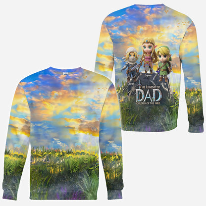 The Legend Of Dad Mom - Personalized The Hero's Legend All Over Shirt