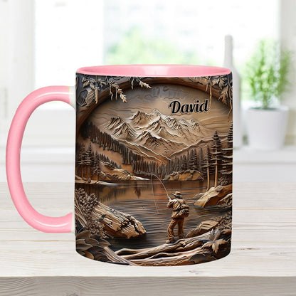 Fishing Lover - Personalized Fishing Accent Mug