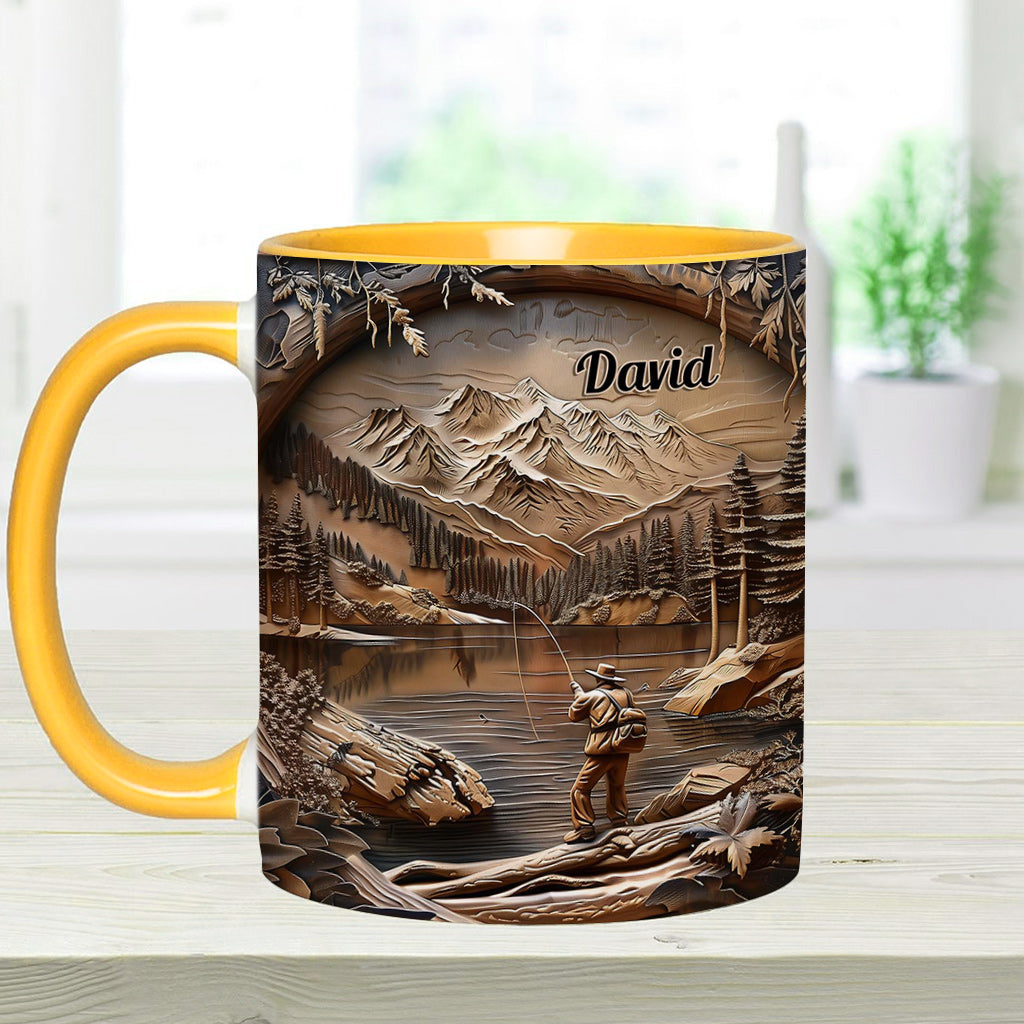 Fishing Lover - Personalized Fishing Accent Mug