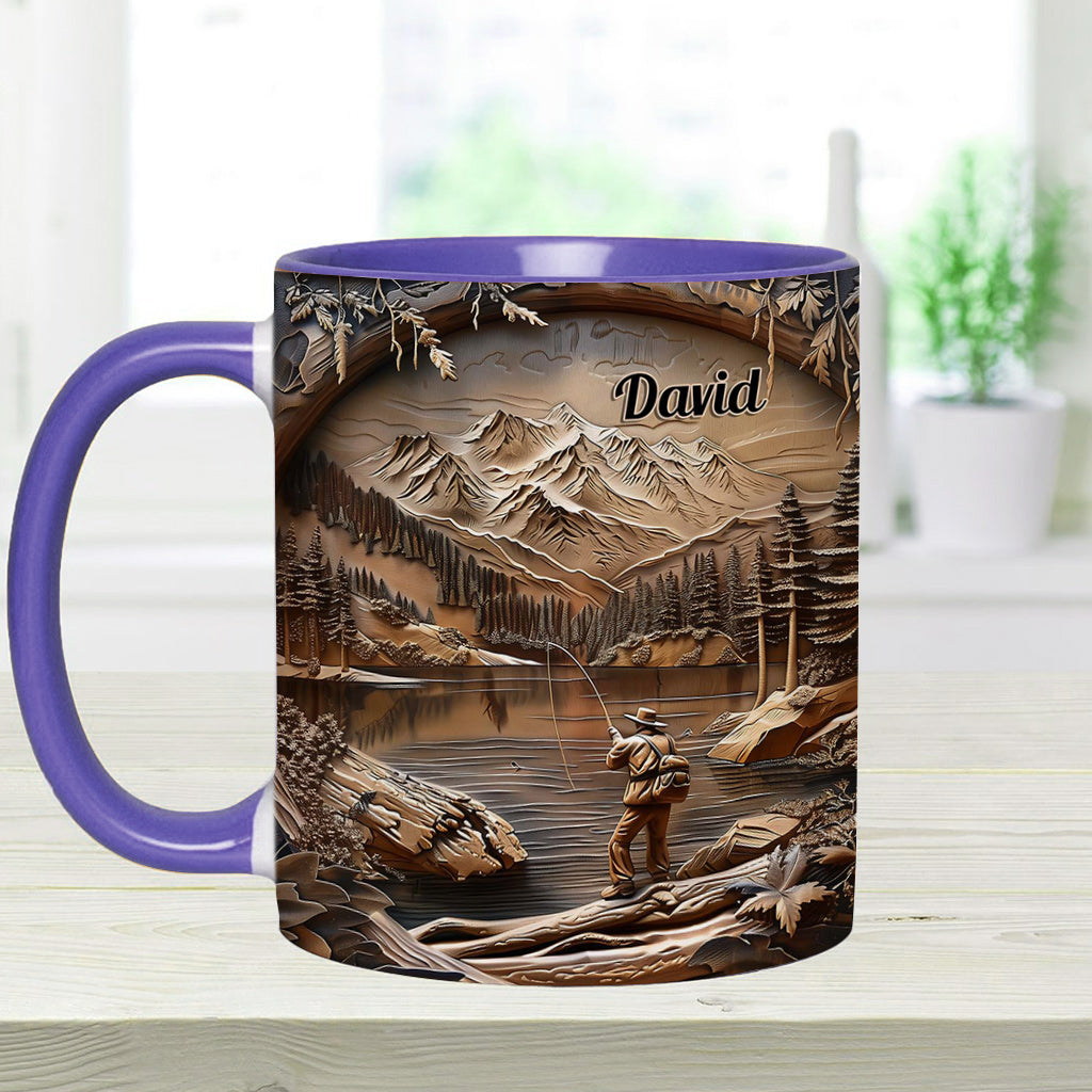 Fishing Lover - Personalized Fishing Accent Mug