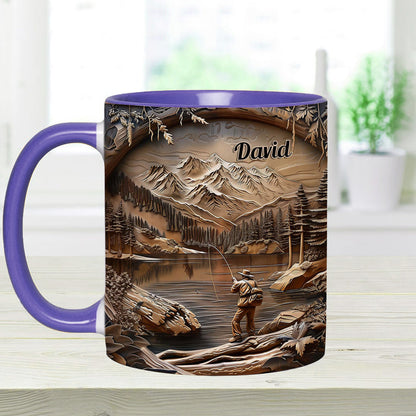 Fishing Lover - Personalized Fishing Accent Mug