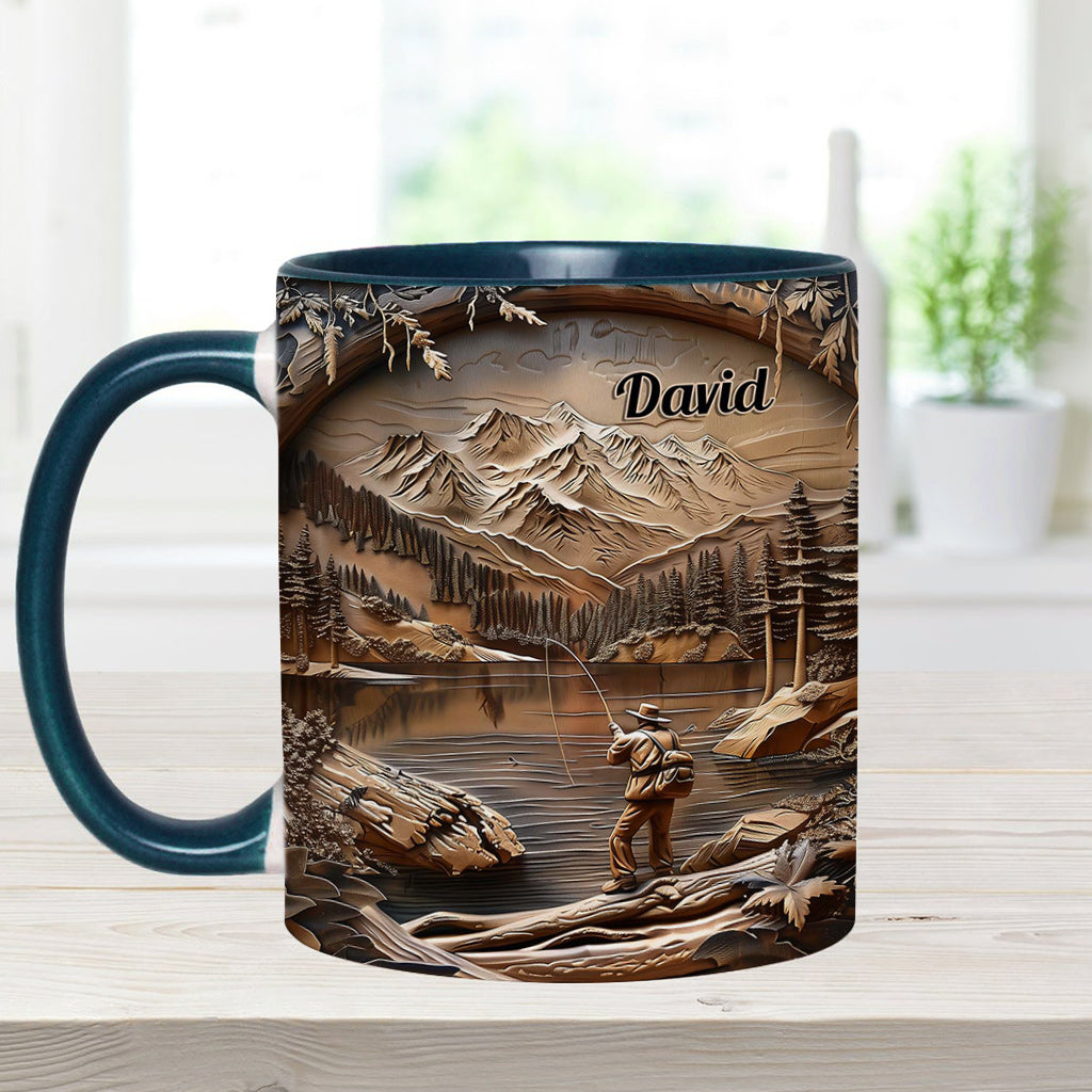 Fishing Lover - Personalized Fishing Accent Mug
