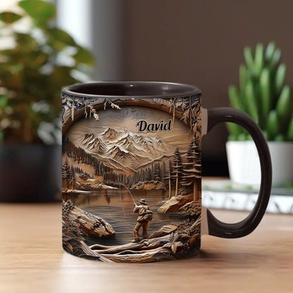 Fishing Lover - Personalized Fishing Accent Mug