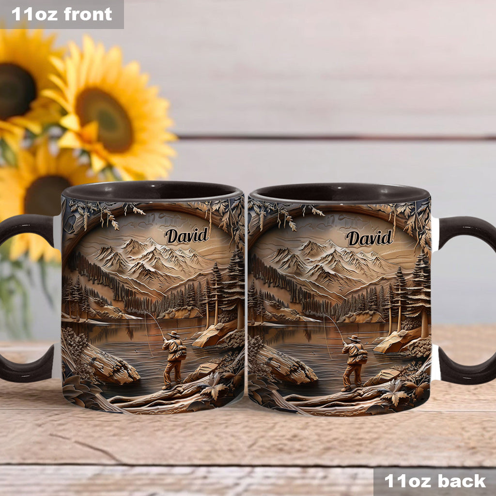 Fishing Lover - Personalized Fishing Accent Mug