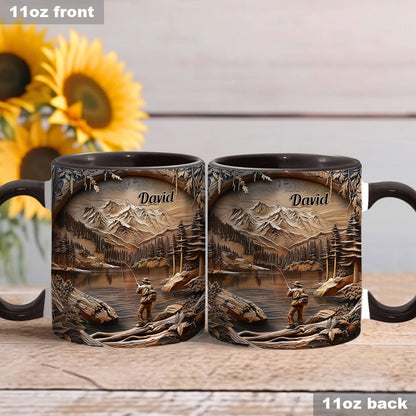 Fishing Lover - Personalized Fishing Accent Mug