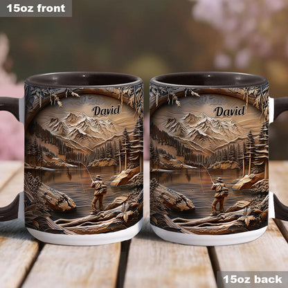 Fishing Lover - Personalized Fishing Accent Mug
