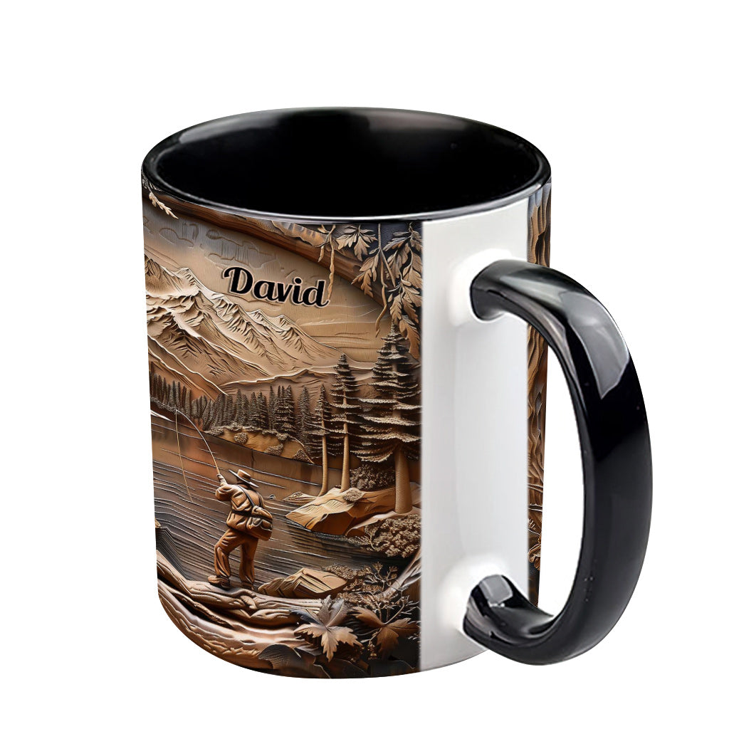 Fishing Lover - Personalized Fishing Accent Mug