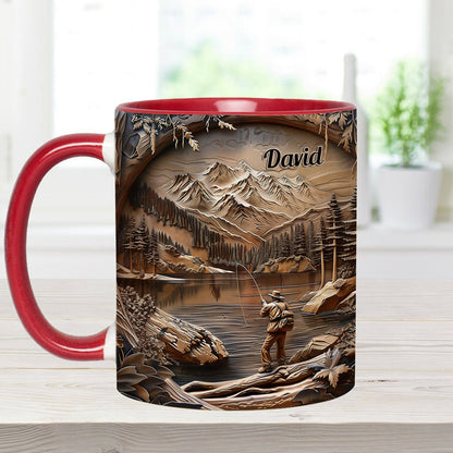 Fishing Lover - Personalized Fishing Accent Mug