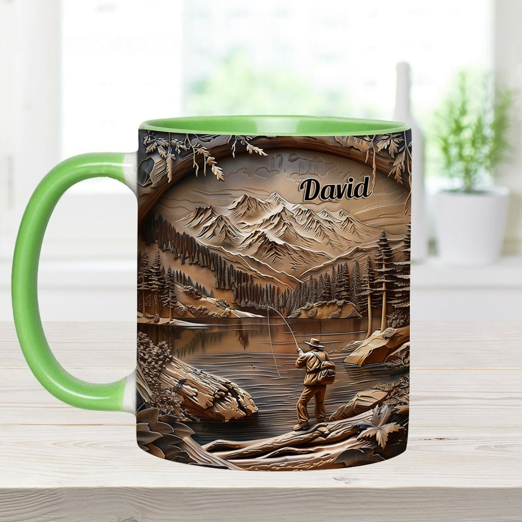 Fishing Lover - Personalized Fishing Accent Mug