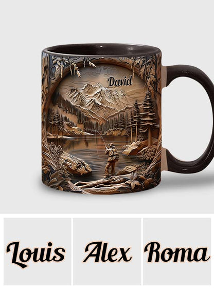 Fishing Lover - Personalized Fishing Accent Mug