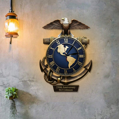 250th Anniversary - Personalized Veteran LED Light Wall Clock