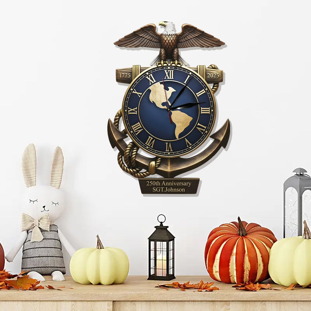 250th Anniversary - Personalized Veteran LED Light Wall Clock