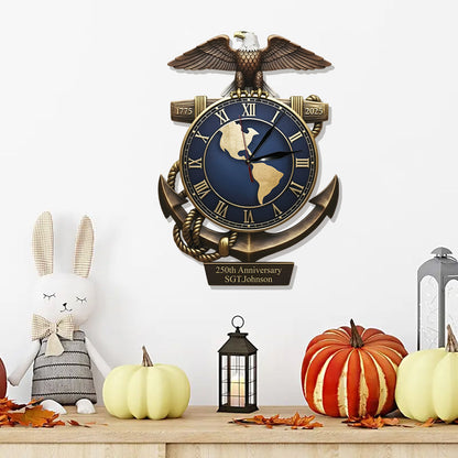 250th Anniversary - Personalized Veteran LED Light Wall Clock