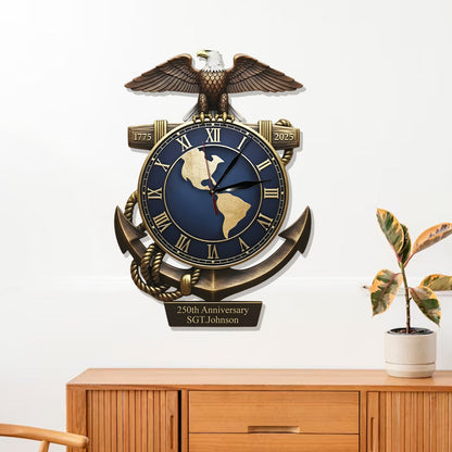 250th Anniversary - Personalized Veteran LED Light Wall Clock