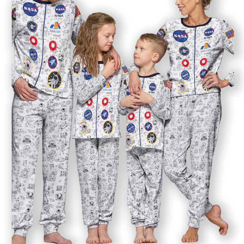Gift For Astronauts Loving Kid - Personalized Kid Pajamas Set