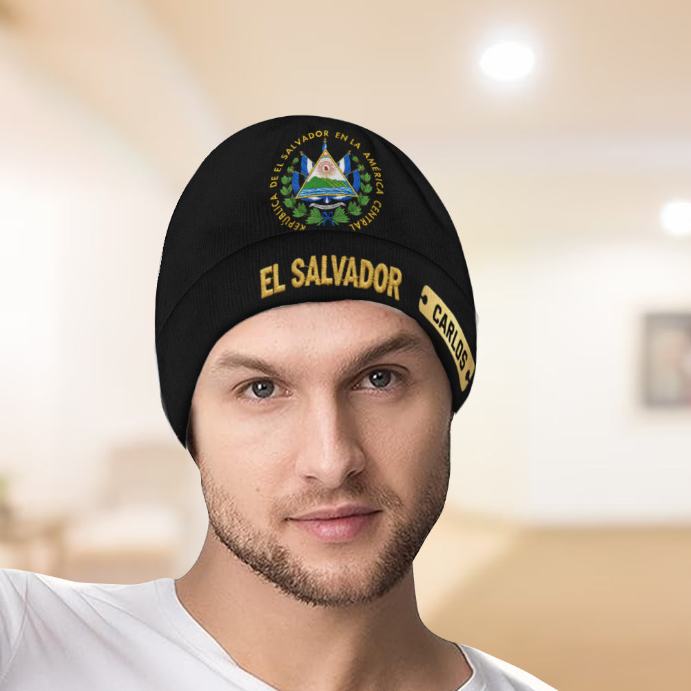 Proud El Salvador - Personalized Expats Beanie Hat