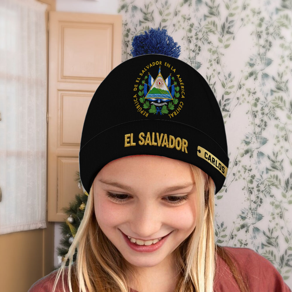 Proud El Salvador - Personalized Expats Beanie Hat