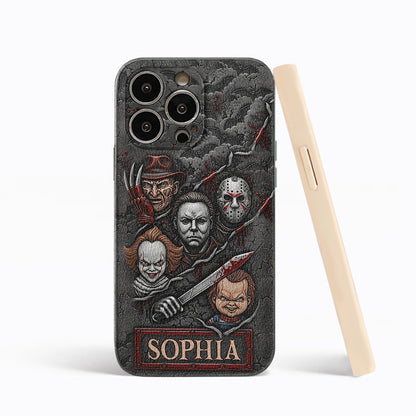 Scary Characters - Personalized Leather Phone Case