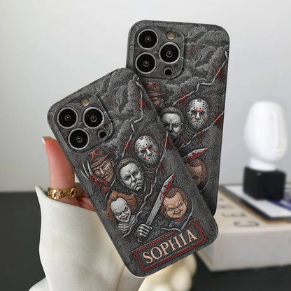 Scary Characters - Personalized Leather Phone Case
