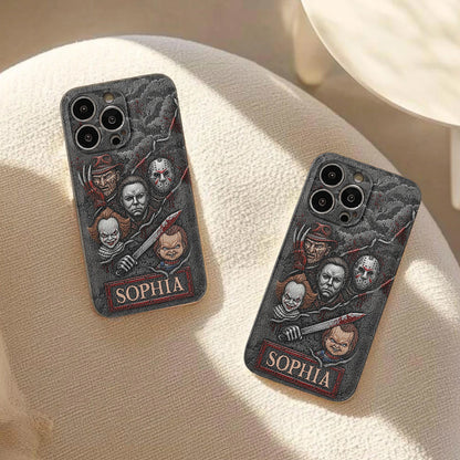 Scary Characters - Personalized Leather Phone Case