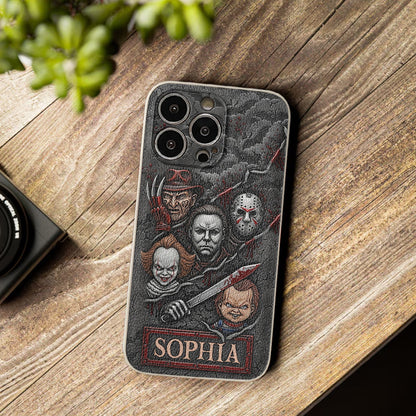 Scary Characters - Personalized Leather Phone Case