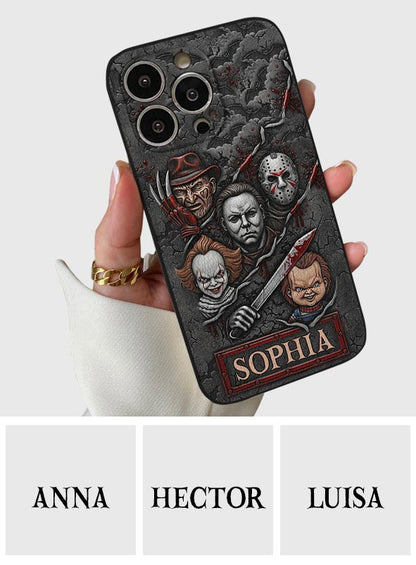 Scary Characters - Personalized Leather Phone Case