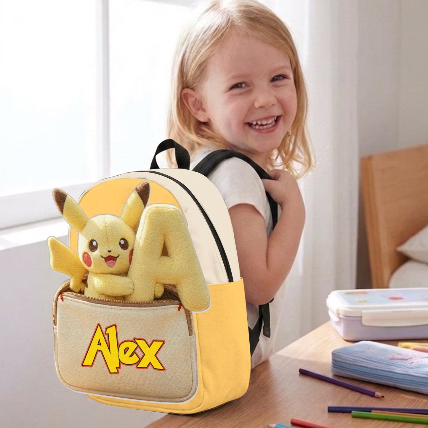 Always Have Your Back - Personalized Monster Trainer Changeable Leather Patch Backpack
