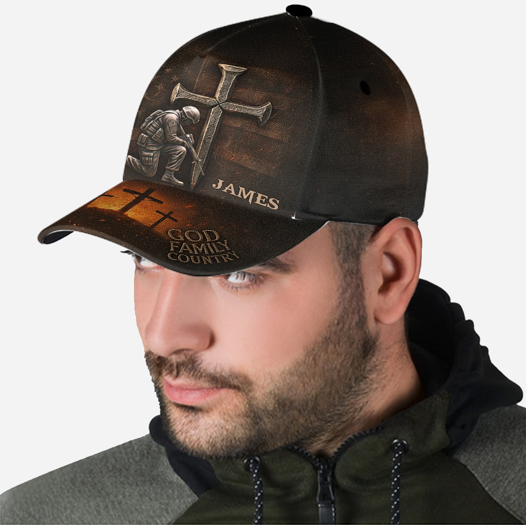 God Family Country - Personalized Veteran Classic Cap