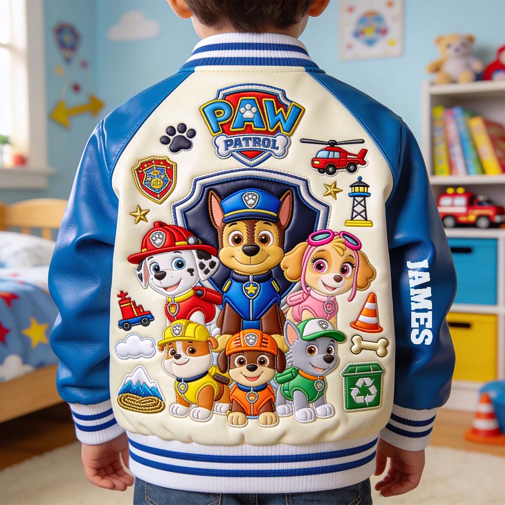 Puppy Rescue Crew - Personalized Cute Dog Varsity Jacket