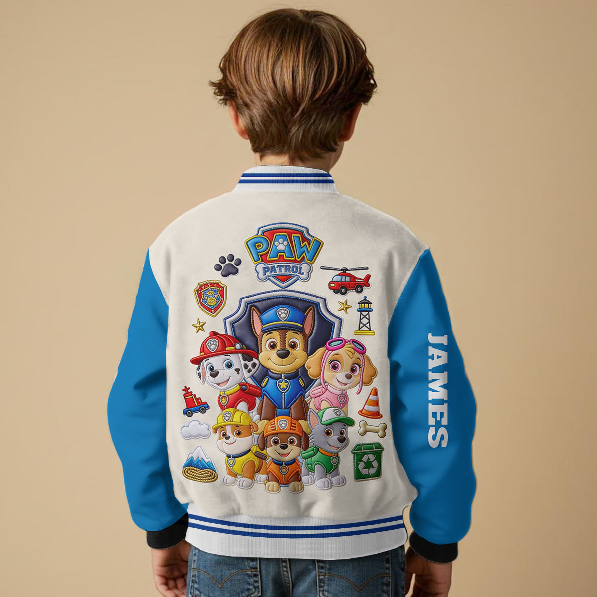 Puppy Rescue Crew - Personalized Cute Dog Varsity Jacket
