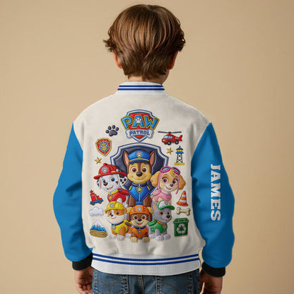 Puppy Rescue Crew - Personalized Cute Dog Varsity Jacket