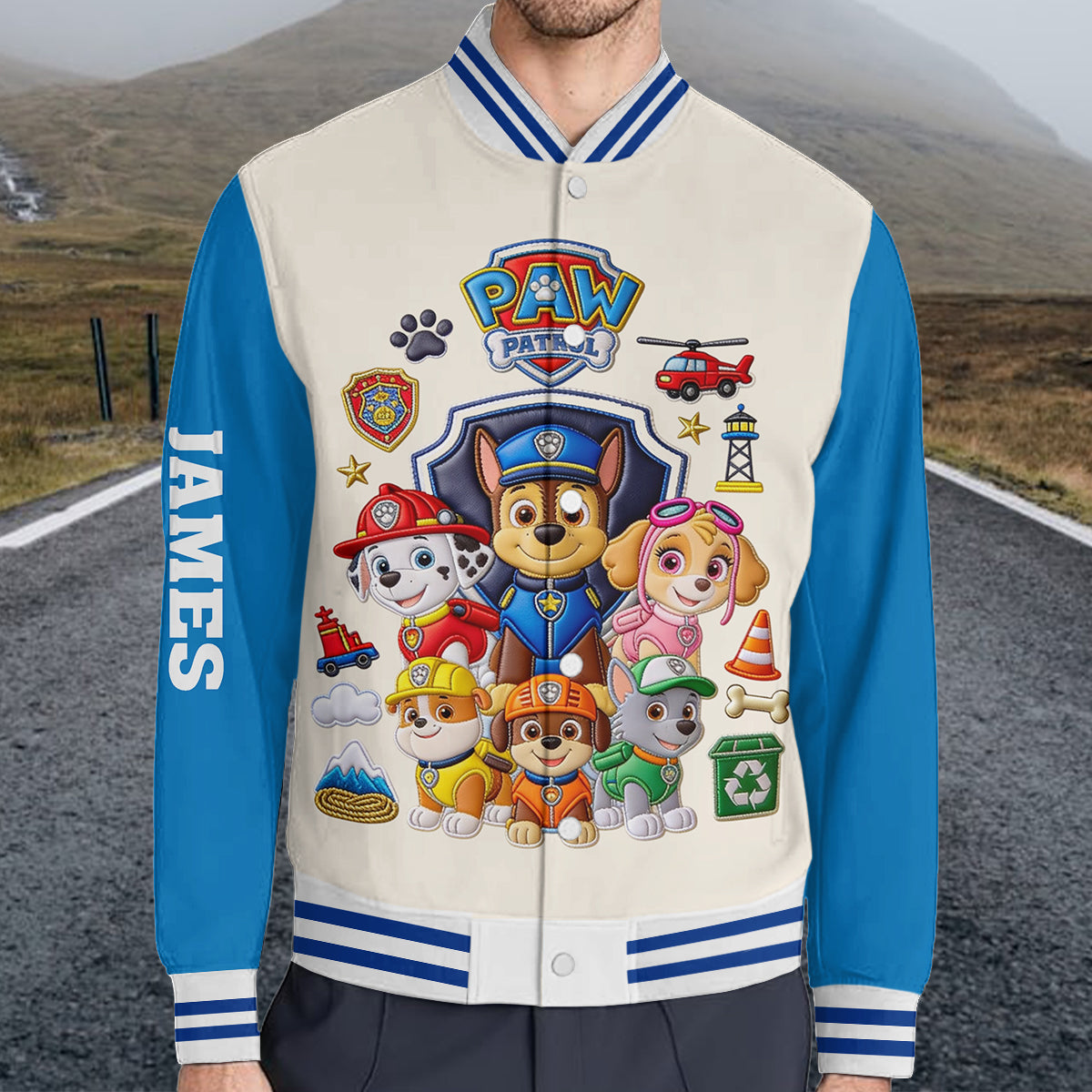 Puppy Rescue Crew - Personalized Cute Dog Varsity Jacket