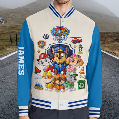 Puppy Rescue Crew - Personalized Cute Dog Varsity Jacket