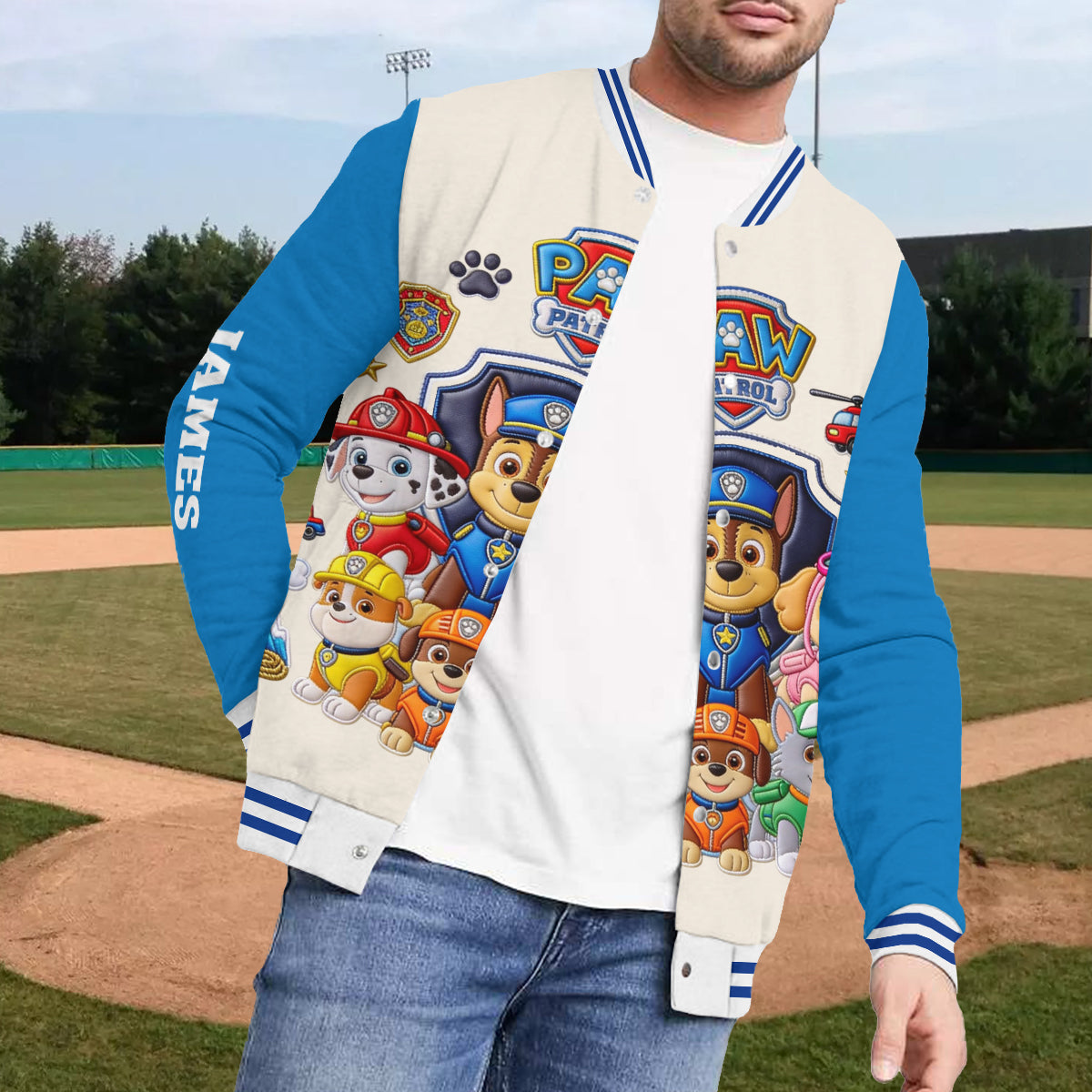 Puppy Rescue Crew - Personalized Cute Dog Varsity Jacket