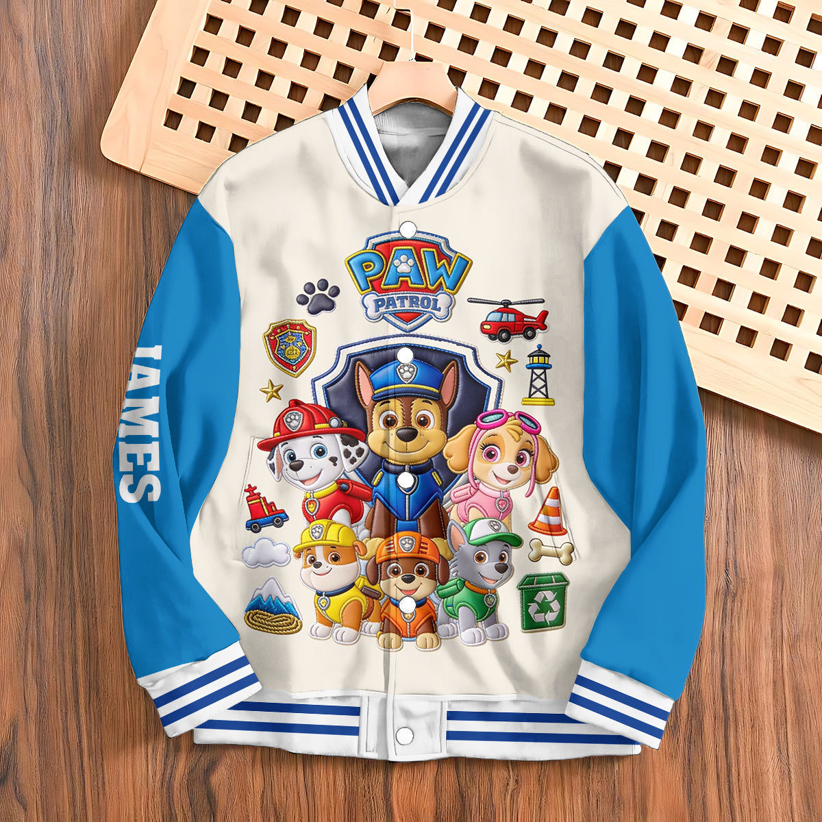 Puppy Rescue Crew - Personalized Cute Dog Varsity Jacket