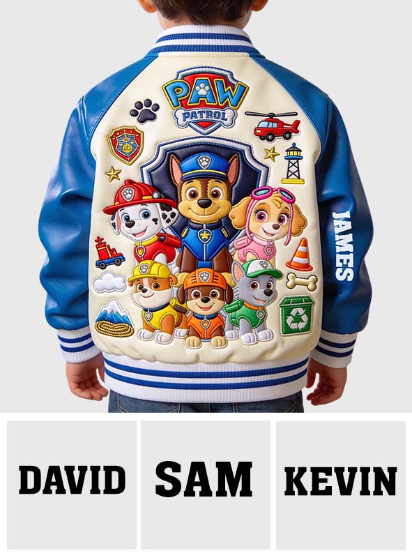 Puppy Rescue Crew - Personalized Cute Dog Varsity Jacket