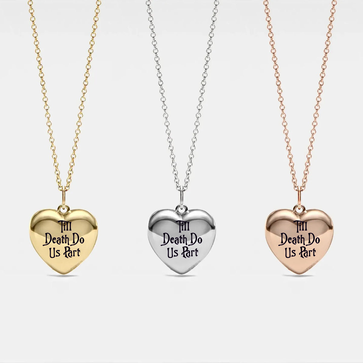 Till Death Do Us Part - Personalized Nightmare Locket Pendant Necklace