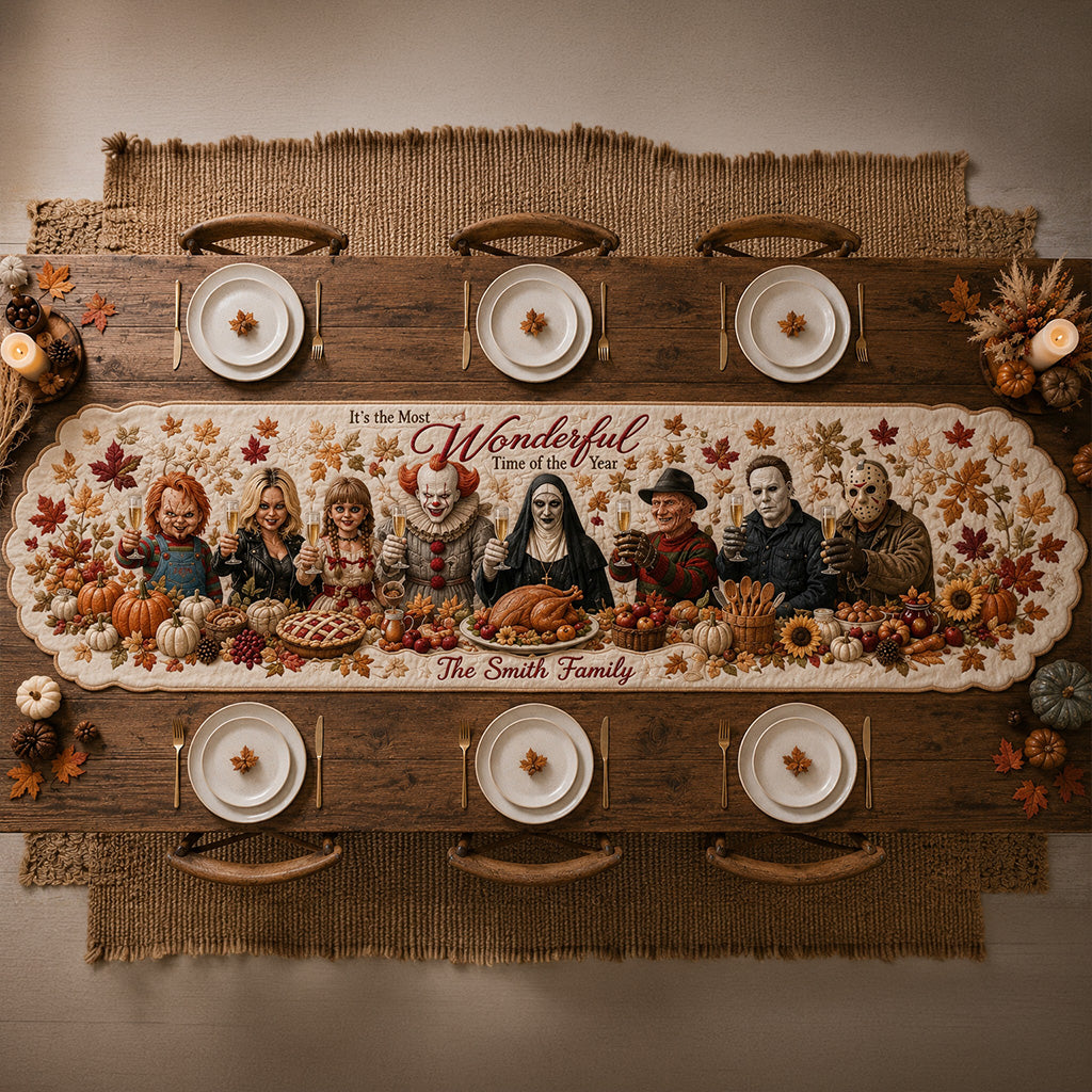 Cheers! - Personalized Horror Character Table Runner Custom Shape