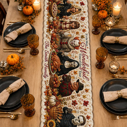 Cheers! - Personalized Horror Character Table Runner Custom Shape