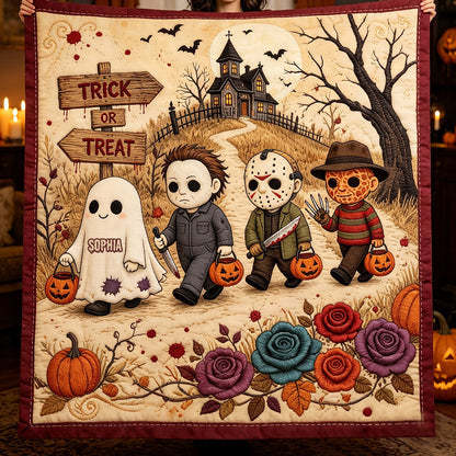 Trick Or Treat - Personalized Horror Character Blanket