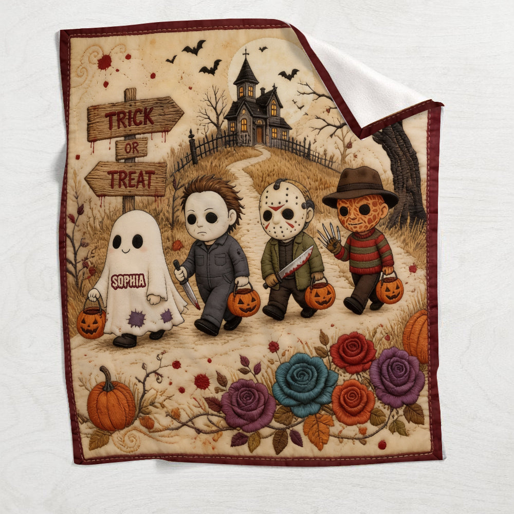 Trick Or Treat - Personalized Horror Character Blanket