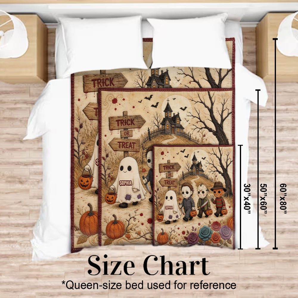 Trick Or Treat - Personalized Horror Character Blanket