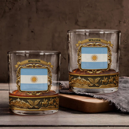 Flag of Argentina - Personalized Expats Whiskey Glass