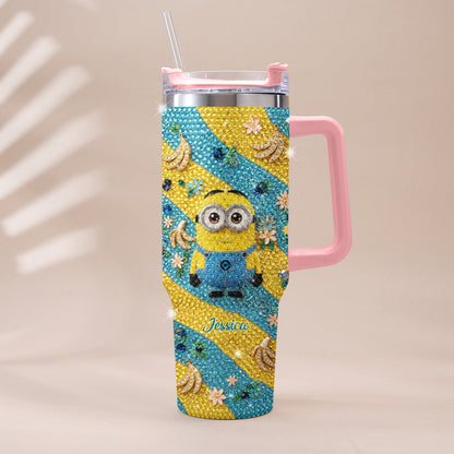 Tulaliloo Ti Amo - Personalized Despicable Me Rhinestone Tumbler With Plush Charm