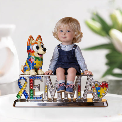 It's Ok To Be Different - Personalized Autism Awareness Custom Shaped Acrylic Plaque