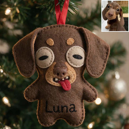 Cute & Fun Monster Pet Ornament - Personalized Dog Plush Ornament