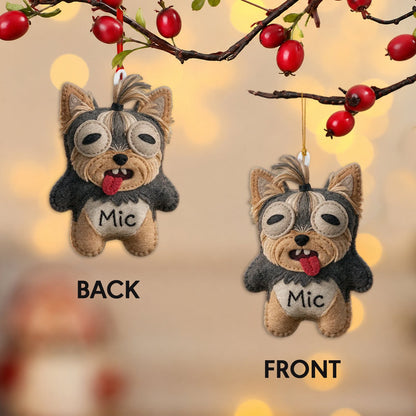 Cute & Fun Monster Pet Ornament - Personalized Dog Plush Ornament
