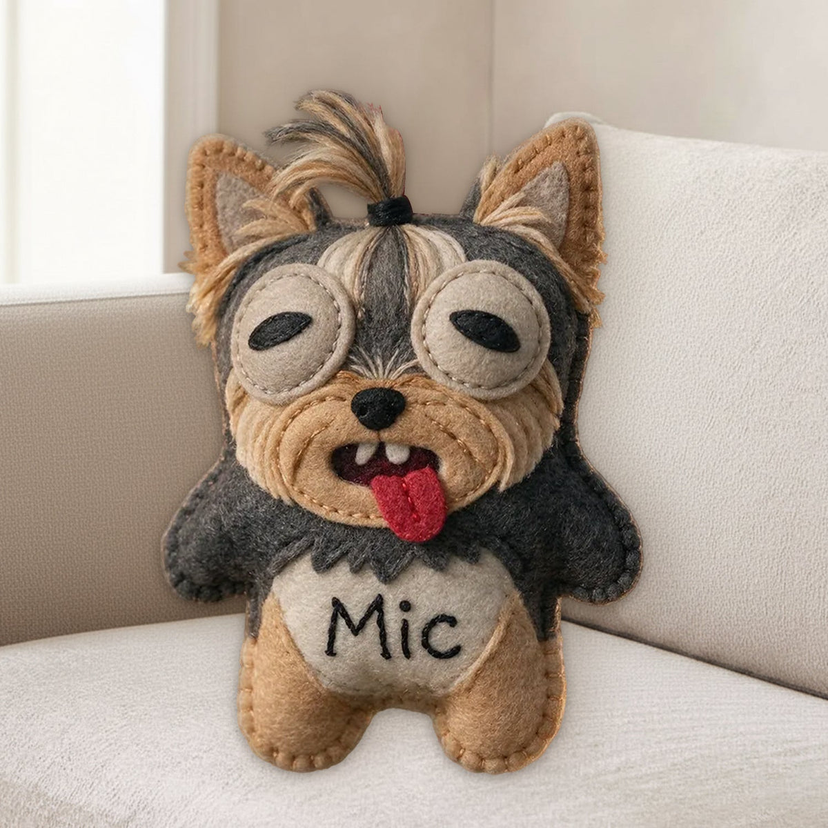 Cute & Fun Monster Pet Ornament - Personalized Dog Plush Ornament