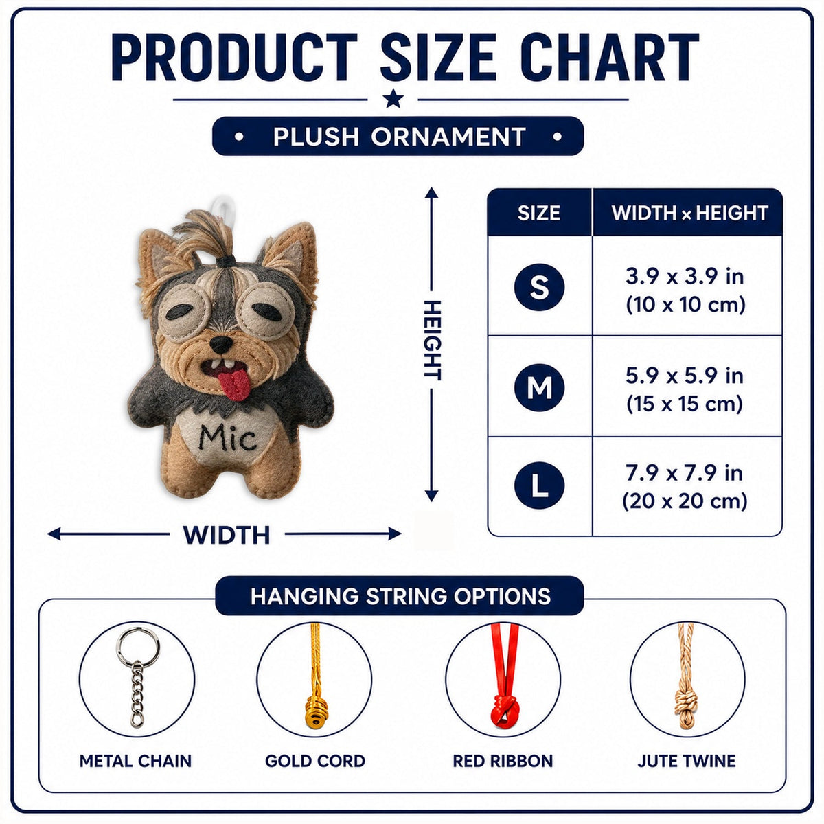 Cute & Fun Monster Pet Ornament - Personalized Dog Plush Ornament